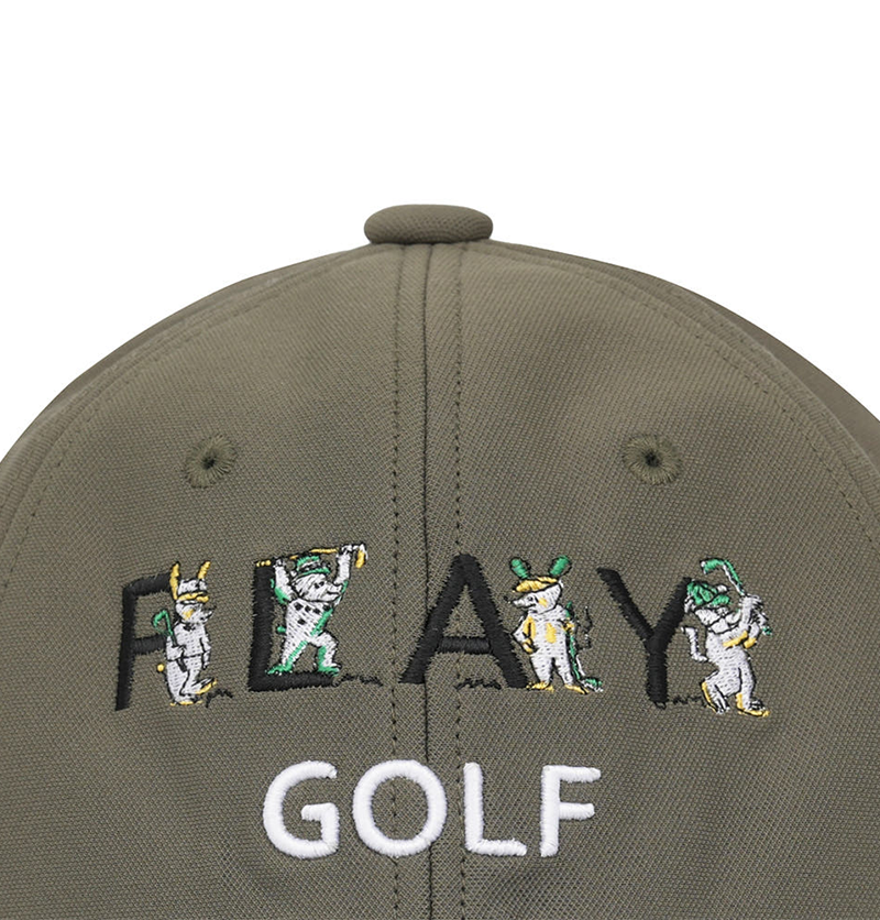 Castelbajac Men's Color Block Point Character Embroidery Ball Cap - Khaki