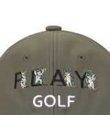Castelbajac Men's Color Block Point Character Embroidery Ball Cap - Khaki