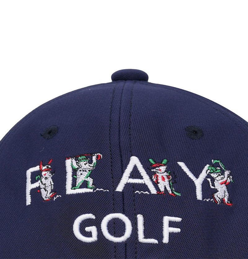 Castelbajac Men's Color Block Point Character Embroidery Ball Cap - Navy