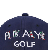 Castelbajac Men's Color Block Point Character Embroidery Ball Cap - Navy