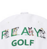 Castelbajac Men's Color Block Point Character Embroidery Ball Cap - White