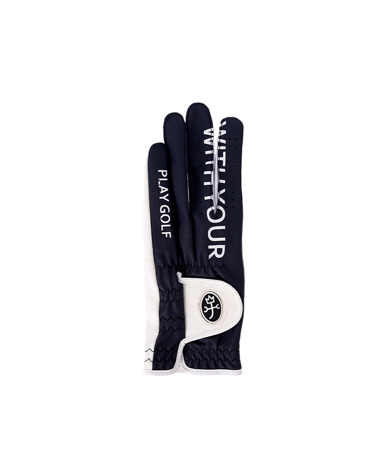 Castelbajac Men's Synthetic Leather Slogan Gloves - Black