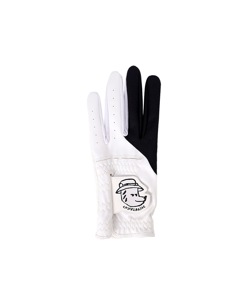 Castelbajac Men's Synthetic Leather Character Gloves - Black