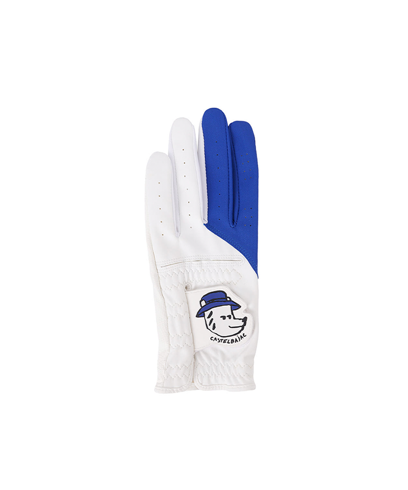 Castelbajac Men's Synthetic Leather Character Gloves - Blue