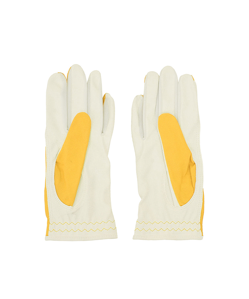 Castelbajac Women's Synthetic Leather Logo Two-Handed Gloves - Yellow