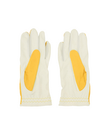 Castelbajac Women's Synthetic Leather Logo Two-Handed Gloves - Yellow