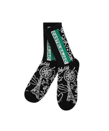 Castelbajac Men's Season Pattern Point Long Socks - Black