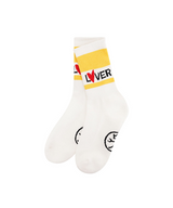 Castelbajac Women's Color Block Slogan Long Socks - Yellow
