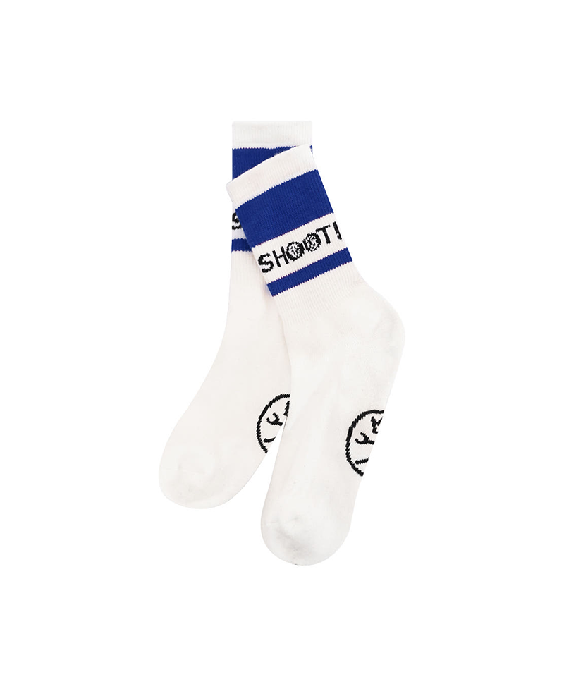 Castelbajac Women's Color Block Slogan Long Socks - Blue