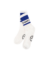 Castelbajac Women's Color Block Slogan Long Socks - Blue