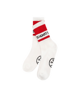 Castelbajac Women's Color Block Slogan Long Socks - Red