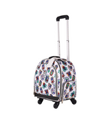 Castelbajac Women's Symbol Pattern Wheeled Trolley Bag - White