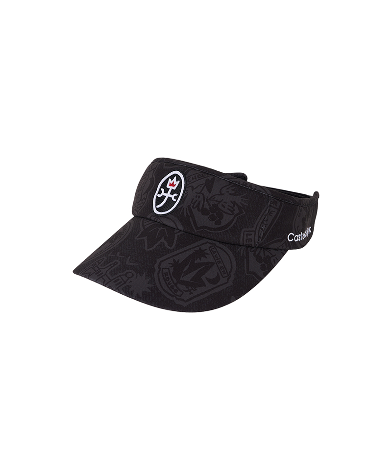 Castelbajac Women's Symbol Pattern Logo Sun Visor - Black