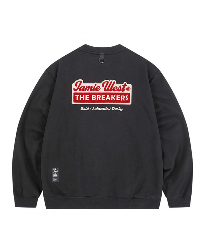 Jamie West Boucle Applique Brushed Sweatshirts - Black