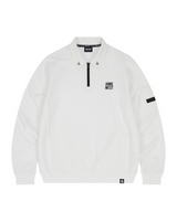 Jamie West Essential Collar Point Half Zip-up Sweatshirts -White