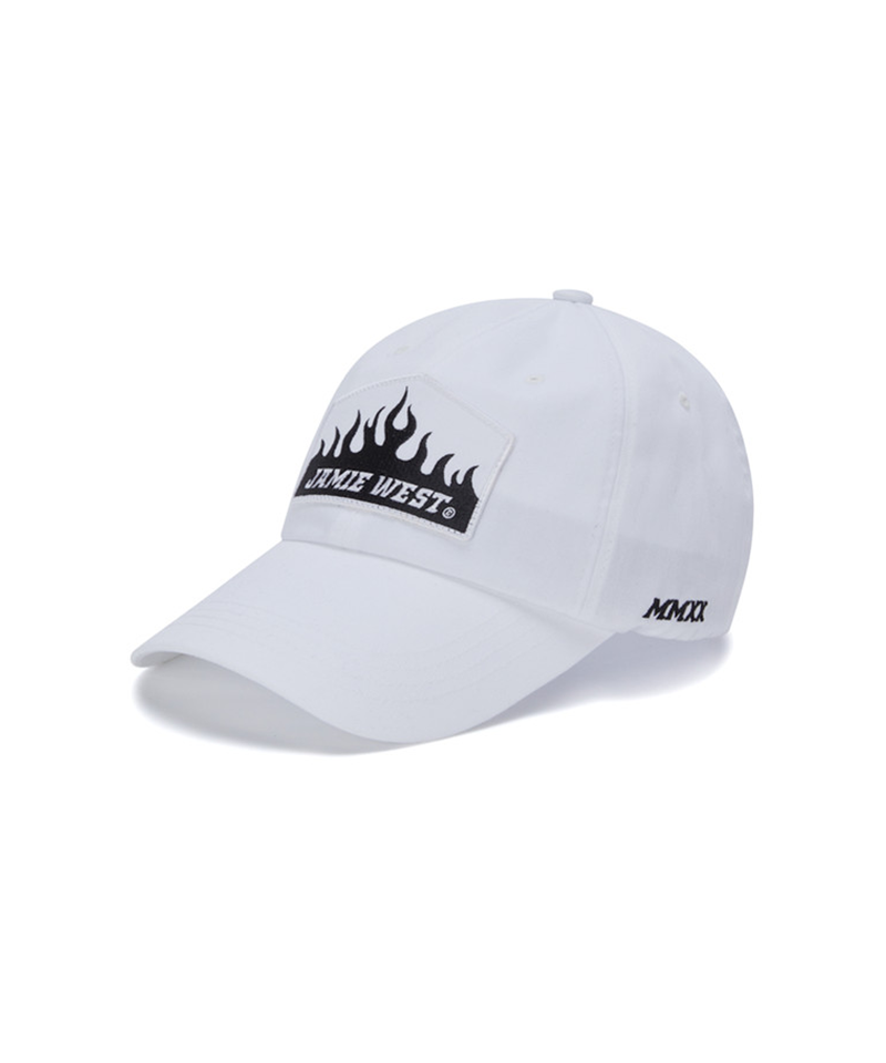 Jamie West Flame Ballcap - White