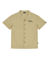 Jamie West JWGC Lettering Open Collar Set-up Shirts - Beige