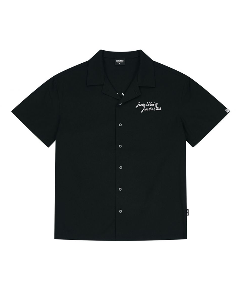 Jamie West JWGC Lettering Open Collar Set-up Shirts - Black