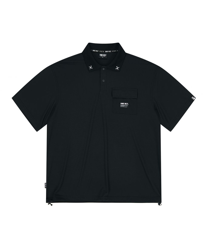 Jamie West Performance Pocket P-Shirts- Black