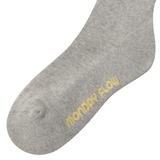 Monday Flow Lettering Socks - Light Gray