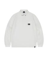 Jamie West Woven Pocket Point Collar T-Shirts - White