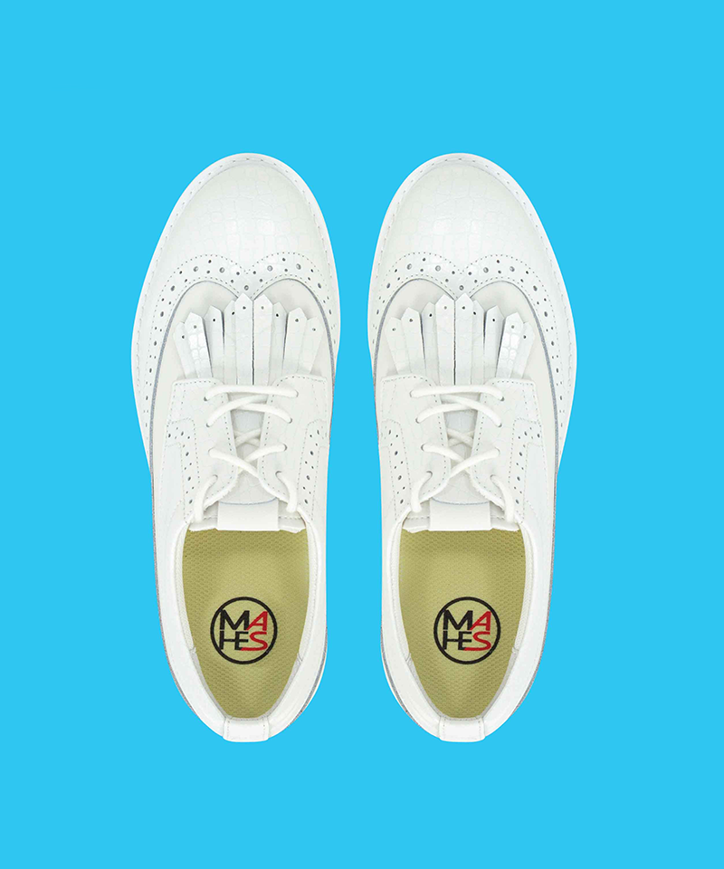 Natural leather 4-way tassel-decorated high-up balance handmade golf shoes - 4 Colors