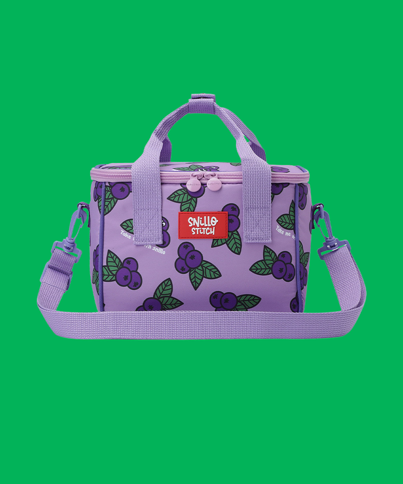 Lunch Cooler Bag Shoulder Strap Blueberry - Purple