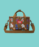 Lunch Cooler Bag Shoulder Strap Dog - Brown