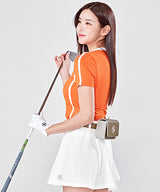 XEXYMIX Golf Arti Canvas Color Combination Belt Bag - Brown