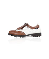 Giclee Unisex Classy Combi Premium Leather Golf Shoes - Brown