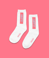 MACKY Golf: Always Happy Socks - White