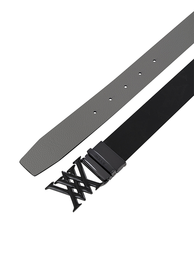 Men's Two Way Pattern Belt - Black