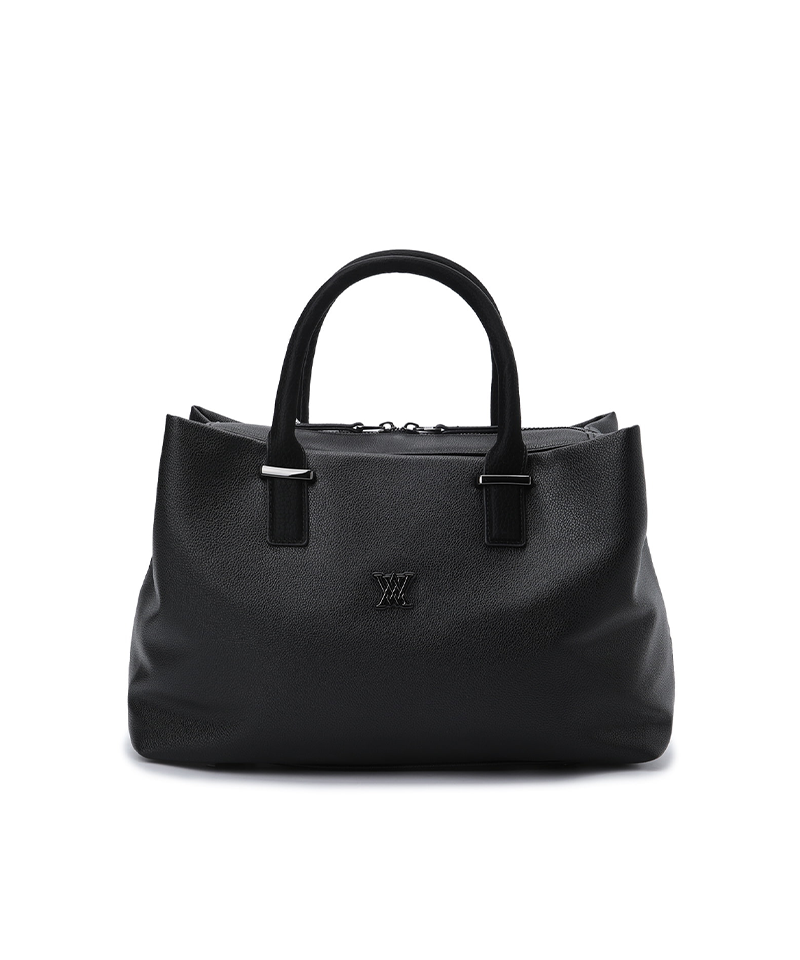 Uni Double Pocket Tote Bag - Black