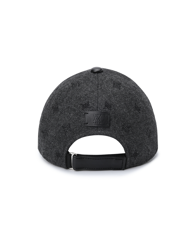 Uni Logo Stitch Peach Cap - Dark Grey