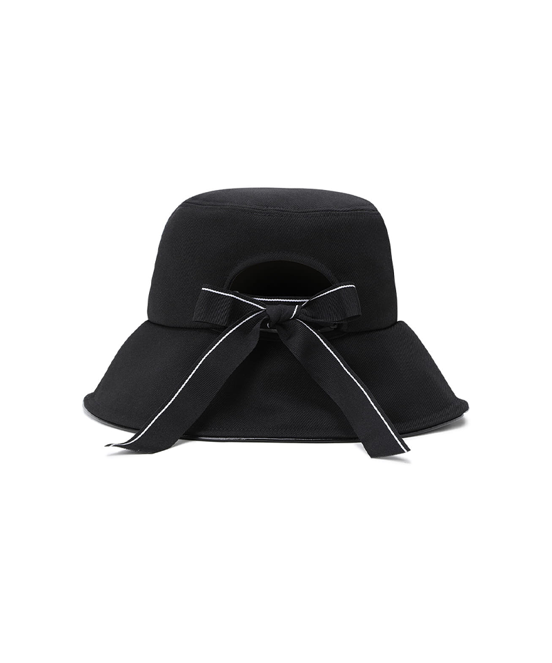 Women's Ribbon Bucket Hat - Black