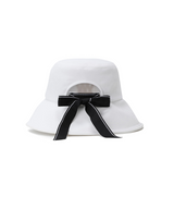 Women's Ribbon Bucket Hat - White
