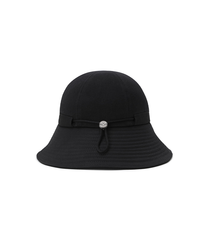 Women's Fabric Mix Bucket Hat - Black