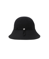Women's Fabric Mix Bucket Hat - Black