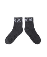 Women's Stripe Logo Middle Socks - Dark Grey