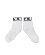 Women's Stripe Logo Middle Socks - White