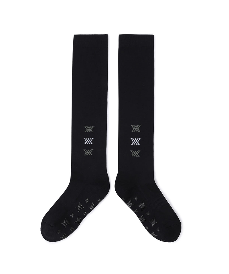 Women's Pocker Knee Socks - Black