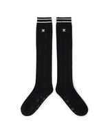 Women's Shiny Knee Socks - Black