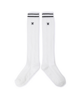 Women's Shiny Knee Socks - White