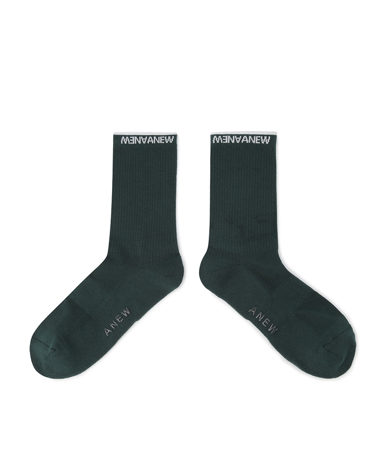 Men's Basic Middle Socks - Dark Green