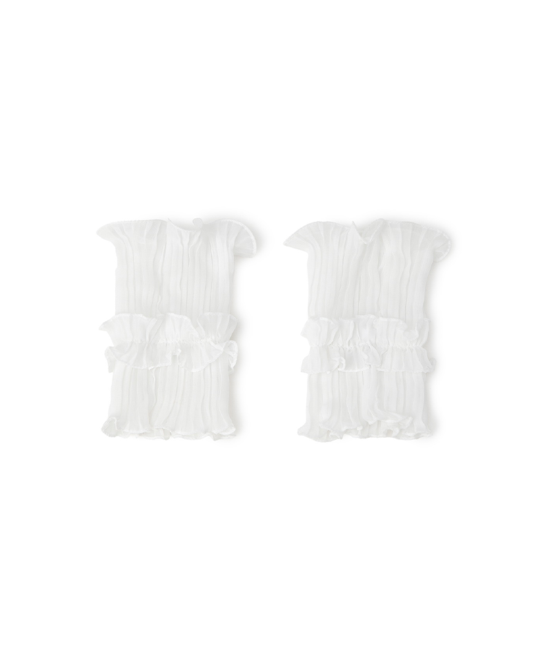 Women's Frill Wrist Cover - White