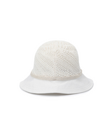 Women's Raffia Mix Bucket Hat - White