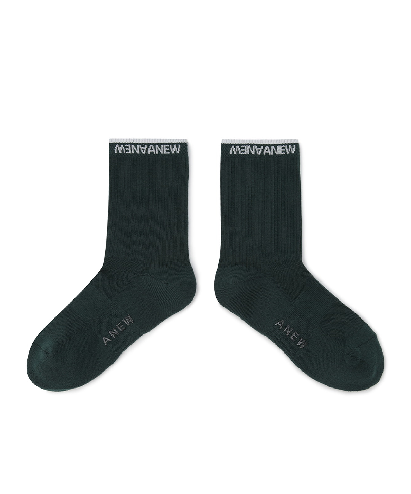 Women's Basic Middle Socks - Dark Green