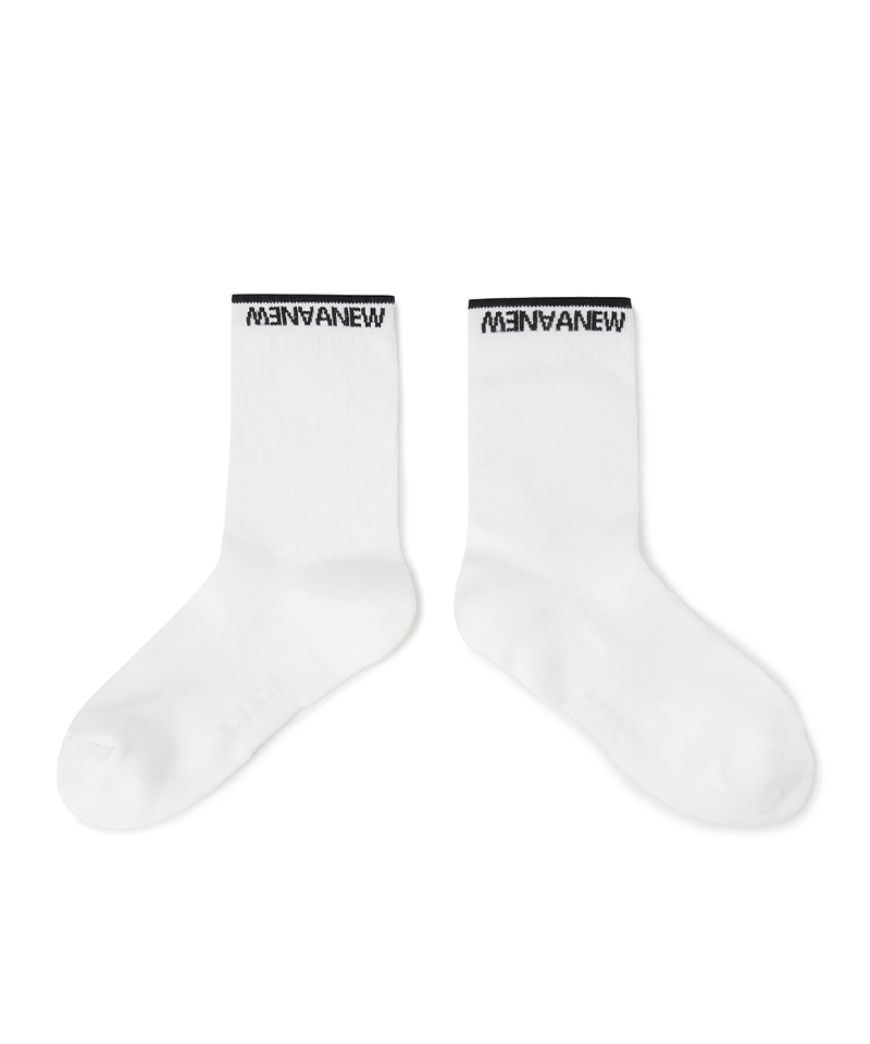 Women's Basic Middle Socks - White
