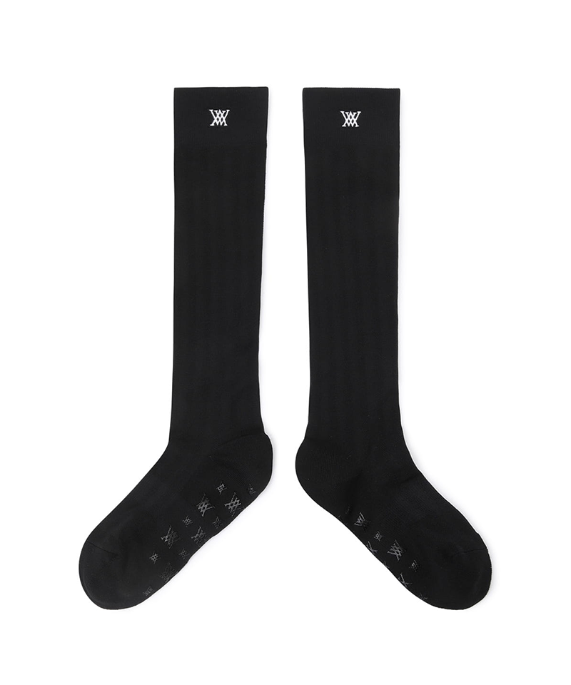 Women's Color Pop Knee Socks - Black