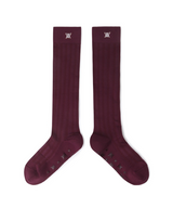 Women's Color Pop Knee Socks - Burgundy